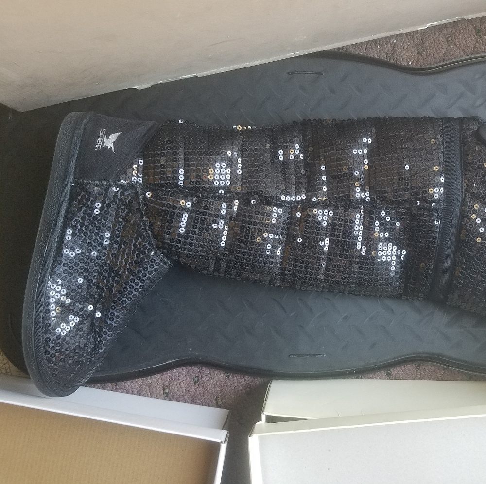 Sheikh sequin knee boots